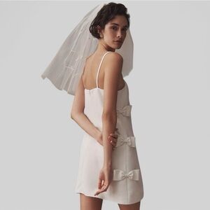 White Mini Dress with Side Bows